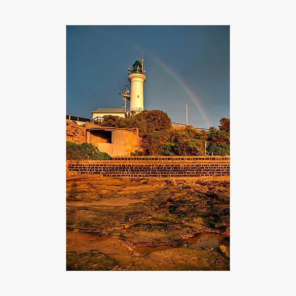 Item preview, A Rainbow Over Point Lonsdale Lighthouse, Victoria designed and sold by ChristineJayne.
