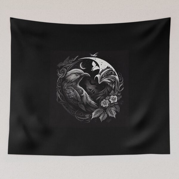 Item preview, Yin And Yang Owl designed and sold by PipikaArt.