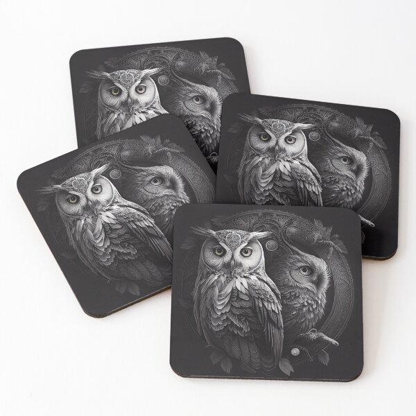 Item preview, Yin And Yang Owl designed and sold by PipikaArt.