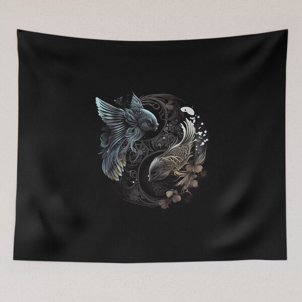 Item preview, Yin And Yang Owl designed and sold by PipikaArt.