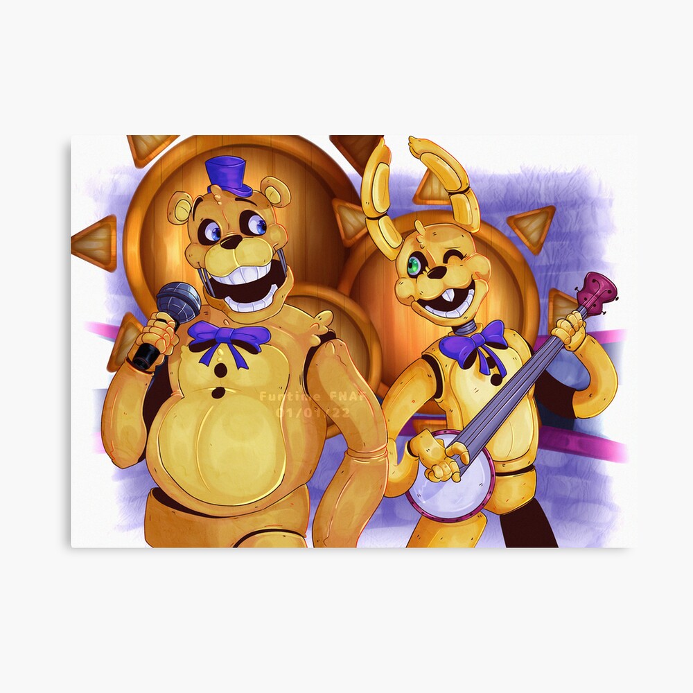 fredbear and springbonnie Art Board Print for Sale by crocoshop