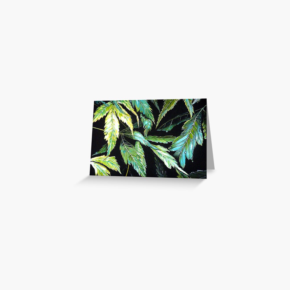 Maple Leaves - After the Rain Greeting Card