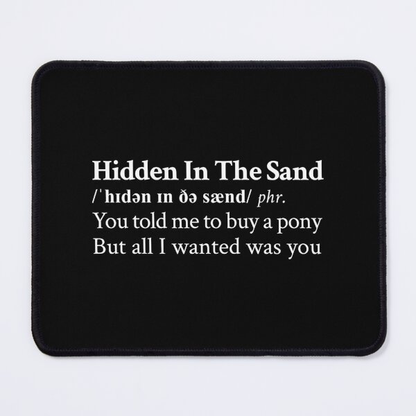 Item preview, Tally Hall Aesthetic Quote Lyrics Hidden In The Sand Black designed and sold by StickTheSong.