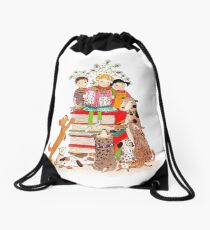 The Love of Books Drawstring Bag
