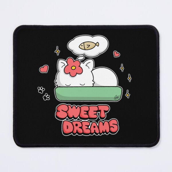 Item preview, “Sweet Dreams” cute sleeping kawaii kitten cat designed and sold by Cyndi Carlson Draws.