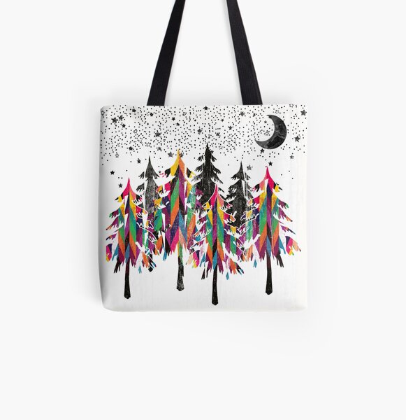 Schwarzer Wald Allover-Print Tote Bag