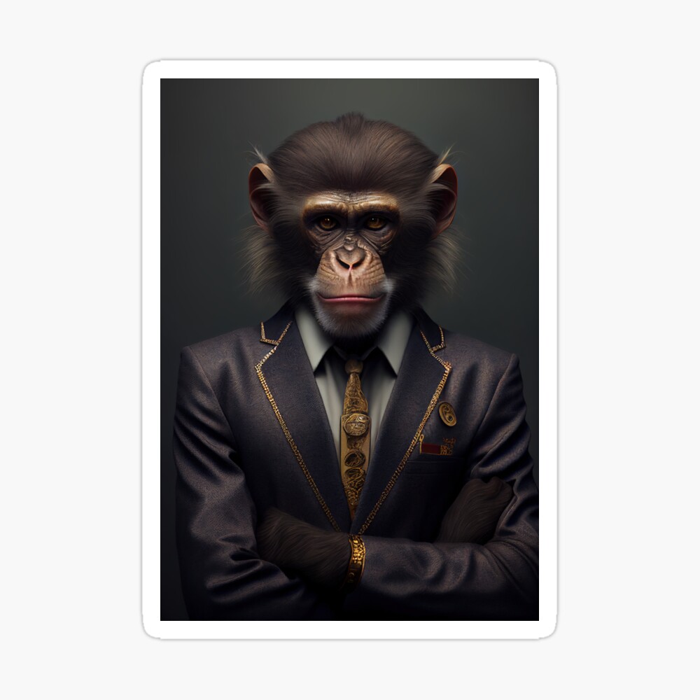 podpis Bodnout Minimální monkey wearing suit matrace Napište