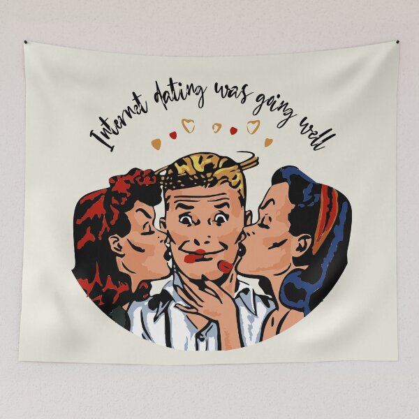 Item preview, Funny comic book retro design style, internet dating designed and sold by CrafTeeMrsB.