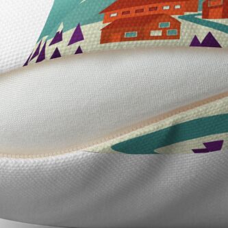 Alternate view of Village Throw Pillow