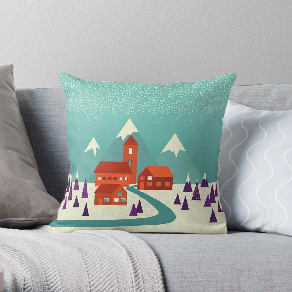 Village Throw Pillow