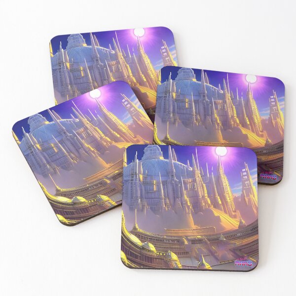 Item preview, Retro Scifi Skyline Deco CXLIX designed and sold by AliceMako.