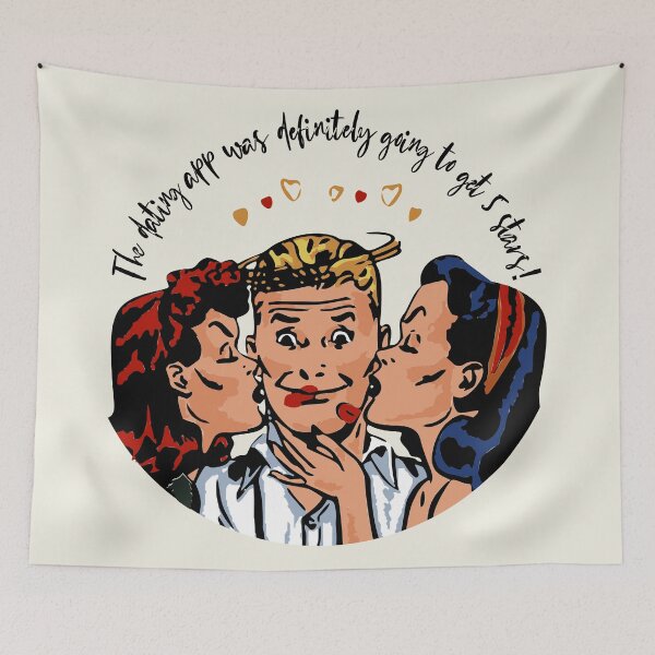 Item preview, Funny comic book retro design style, dating app designed and sold by CrafTeeMrsB.