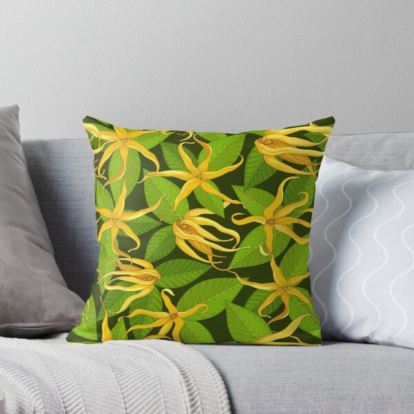 Item preview, Ylang Ylang Exotic Scented Flowers and Leaves Pattern designed and sold by BluedarkArt.