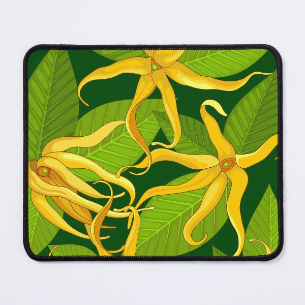 Item preview, Ylang Ylang Exotic Scented Flowers and Leaves Pattern designed and sold by BluedarkArt.
