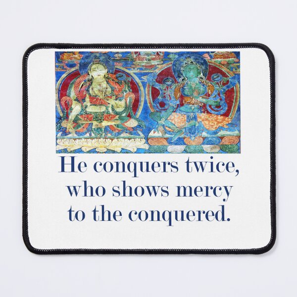 Item preview, He Conquers Twice - Compassion Quote designed and sold by CrankyOldDude.