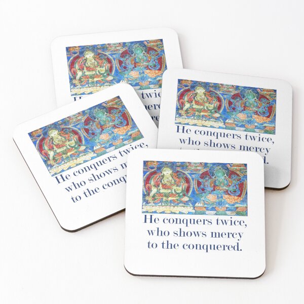Item preview, He Conquers Twice - Compassion Quote  designed and sold by CrankyOldDude.