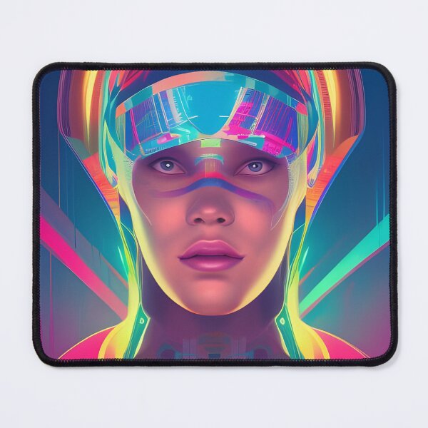 Item preview, Cyberpunk Portrait Neon Style designed and sold by Gemini Maison Print.