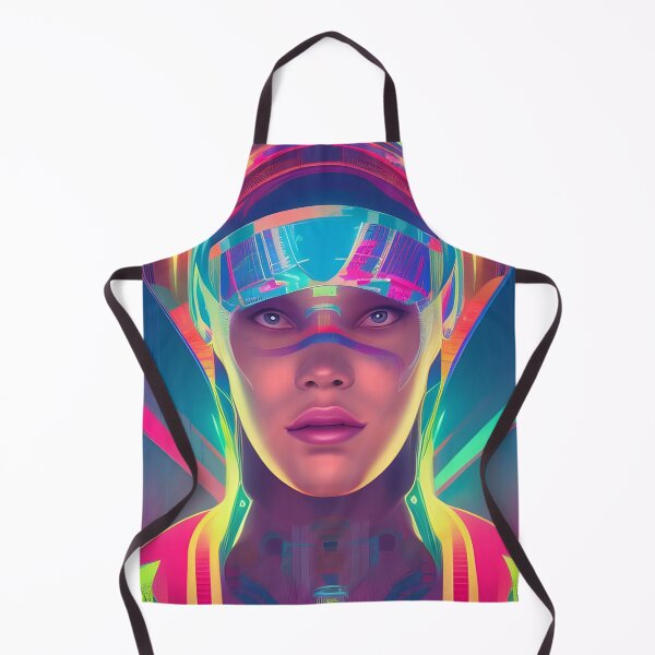 Item preview, Cyberpunk Portrait Neon Style designed and sold by Gemini Maison Print.