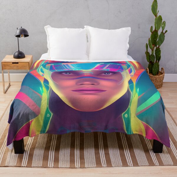 Item preview, Cyberpunk Portrait Neon Style designed and sold by Gemini Maison Print.