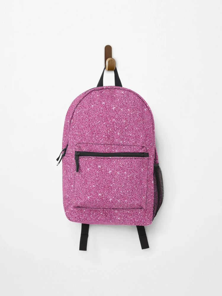 Pink backpack glitter best sale