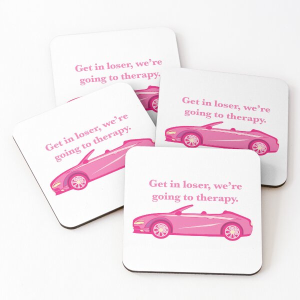 Item preview, Get in loser, we're going to therapy. Pink convertible, original design designed and sold by marina ralston.