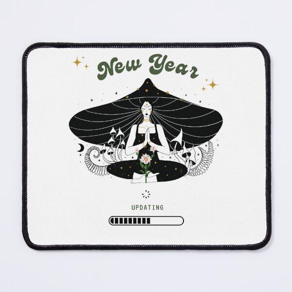 Item preview, New Year Updating 2.0 Loading Meditating Mushroom designed and sold by NeonxHeart.