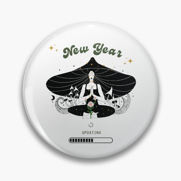 Item preview, New Year Updating 2.0 Loading Meditating Mushroom designed and sold by NeonxHeart.