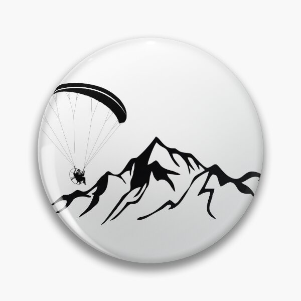 Item preview, Paramotor flying over mountains (black) designed and sold by TeamLouish.