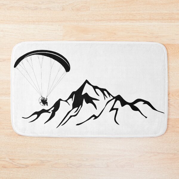 Item preview, Paramotor flying over mountains (black) designed and sold by TeamLouish.
