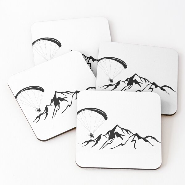 Item preview, Paramotor flying over mountains (black) designed and sold by TeamLouish.