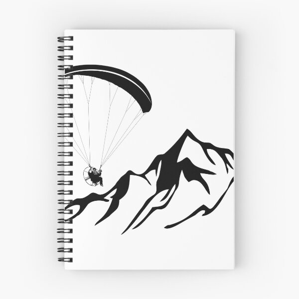 Item preview, Paramotor flying over mountains (black) designed and sold by TeamLouish.