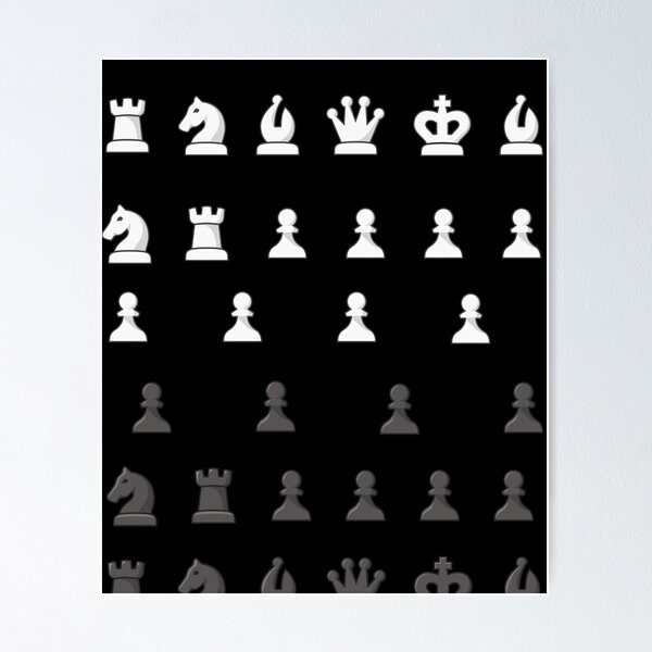 Nerdy Chess Board Chess.com Online Chess Player Strategy Game Geek Stickers  | Poster