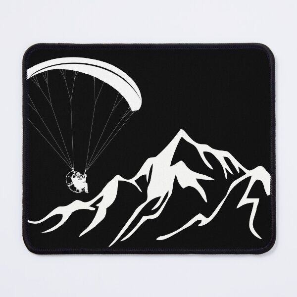Item preview, Paramotor flying over mountains (white) designed and sold by TeamLouish.