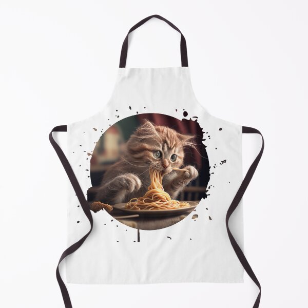 Item preview, cat eating spaghetti designed and sold by Shopinow.