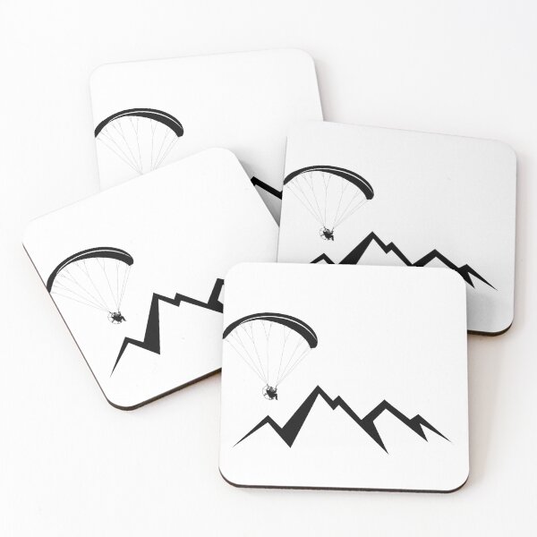 Item preview, Paramotor flying over mountains (black) designed and sold by TeamLouish.