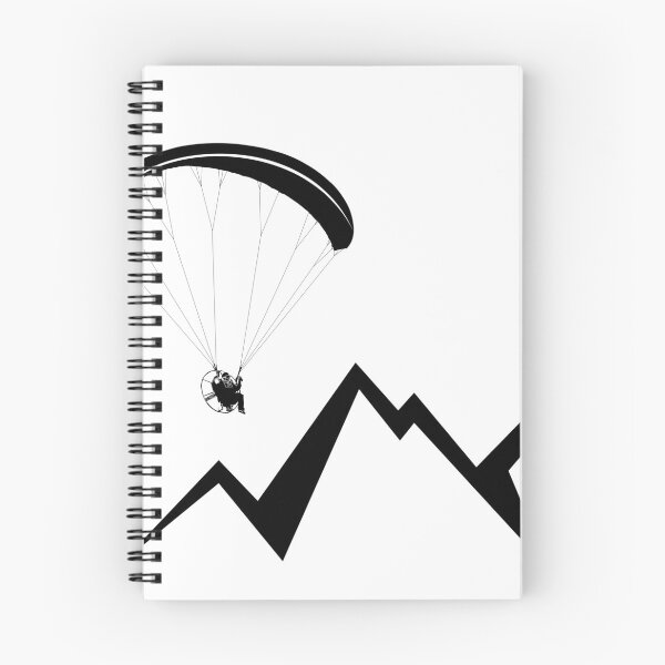 Item preview, Paramotor flying over mountains (black) designed and sold by TeamLouish.