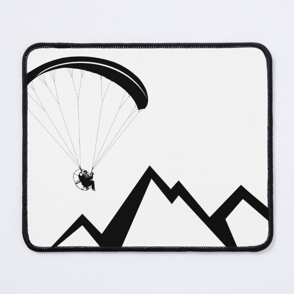 Item preview, Paramotor flying over mountains (black) designed and sold by TeamLouish.