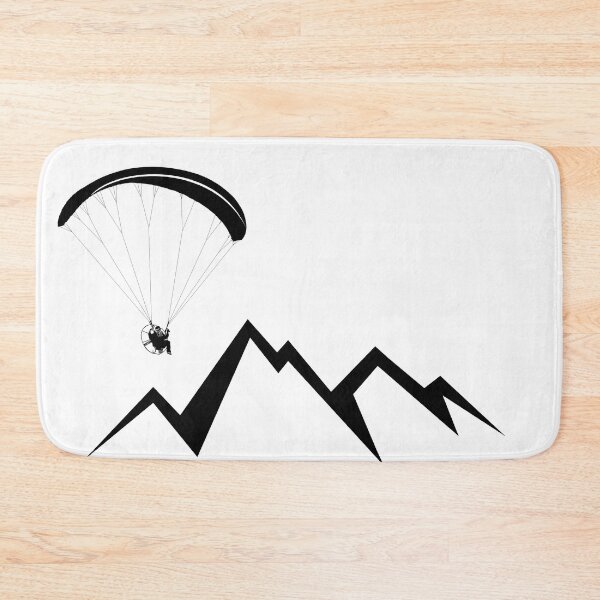 Item preview, Paramotor flying over mountains (black) designed and sold by TeamLouish.