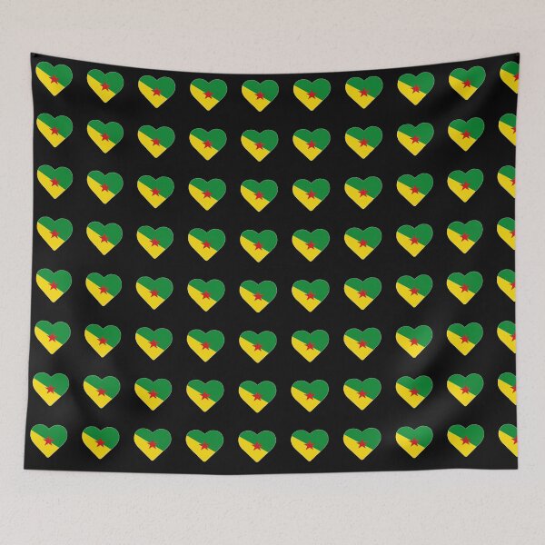 Item preview, Guyana flag color heart designed and sold by West indian touch.