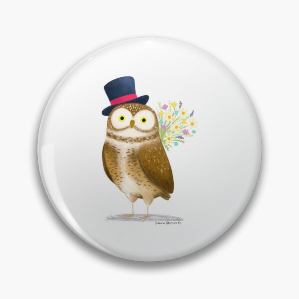 Item preview, Burrowing Owl with flowers designed and sold by julianamotzko.