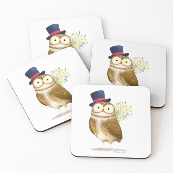 Item preview, Burrowing Owl with flowers designed and sold by julianamotzko.