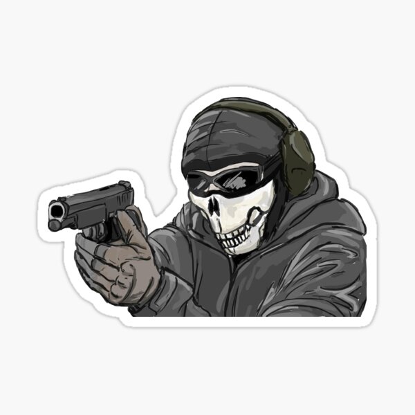 Call of Duty: MW2 2022 GHOST Simon Riley Laminated 3 inch Sticker [Homemade]