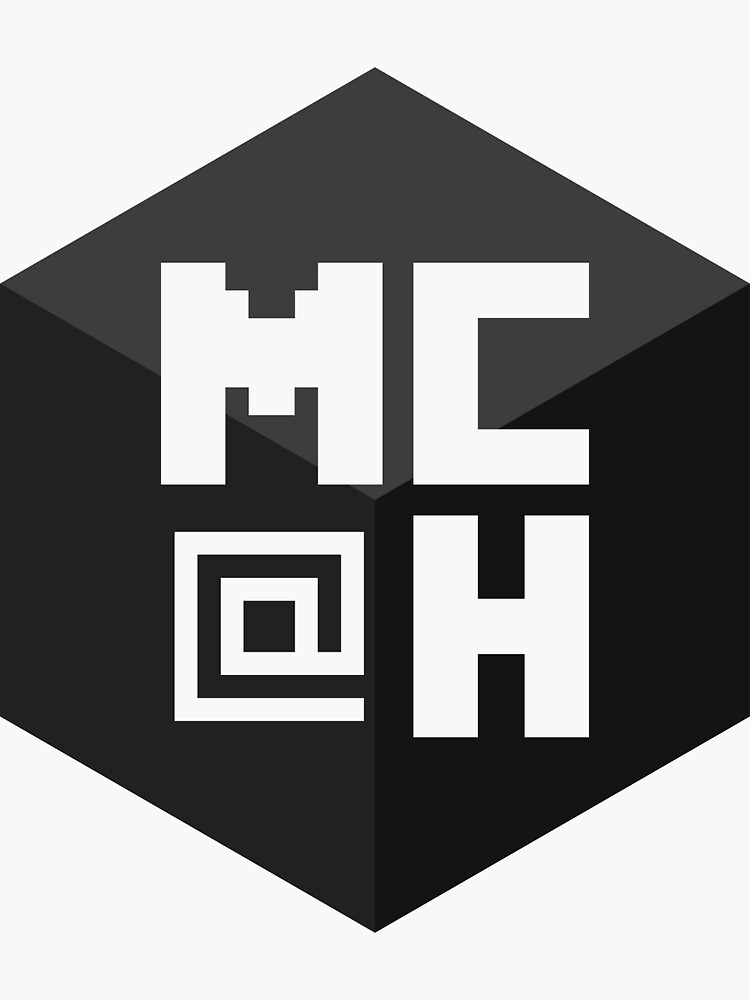 Aperçu 3 sur 3. Sticker avec l'œuvre Logo MC@H Noir créée et vendue par TheSCI.