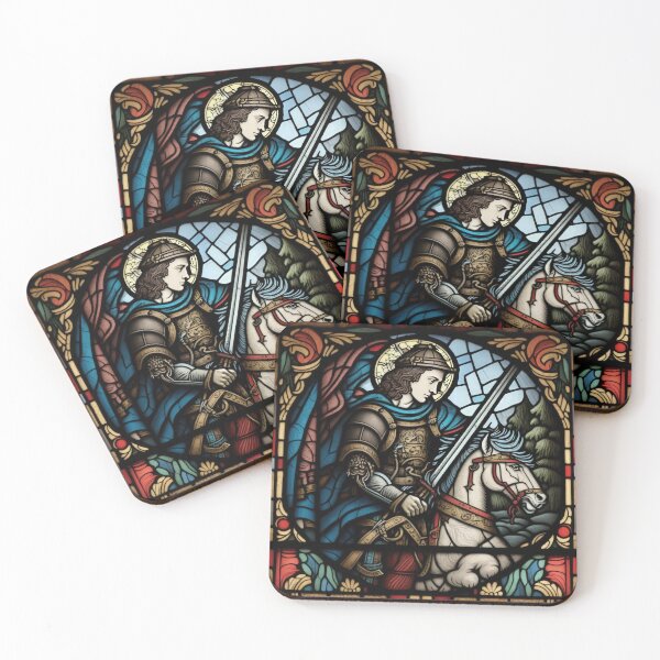 Item preview, Saint George and the Dragon in Stained Glass Splendor designed and sold by Glassmaster.