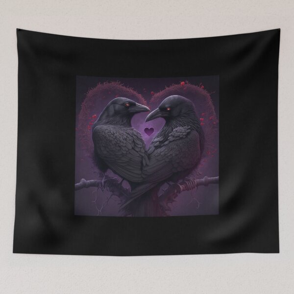 Item preview, Valloween Ravens Love Heart designed and sold by NevermoreFalls.