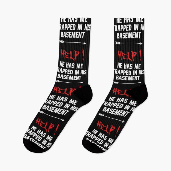 Item preview, Help He Has Me Trapped In His Basement funny cute couples matching designed and sold by everything4eva.