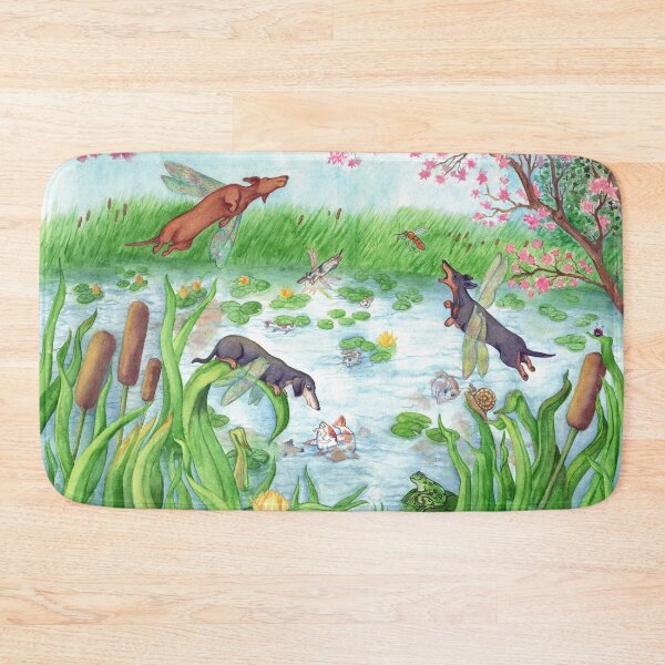 Item preview, Dachshund Dragonflies Fantasy Miniature Wiener Dogs designed and sold by TerryPond.
