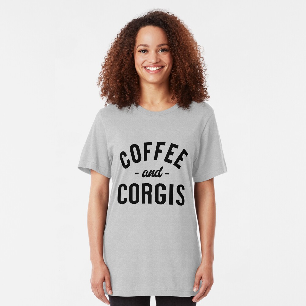 Coffee And Corgis Slim Fit T-Shirt