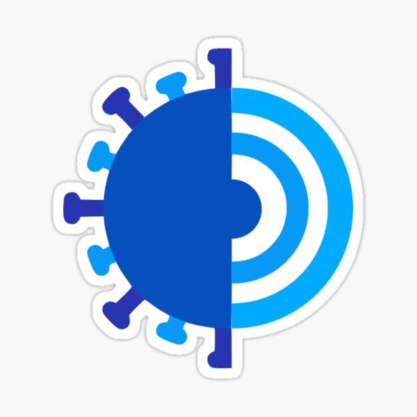 Logo de recherche sur le coronavirus SiDock@Home Sticker