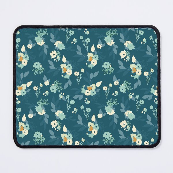 Item preview, Blue and cream floral print designed and sold by Jennifer Dawkins.